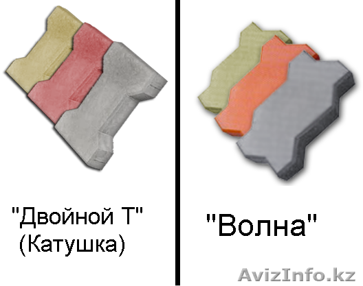 продам тротуарную плитку "Двойной Т" (Катушка) и "Волна".  - Изображение #1, Объявление #614528
